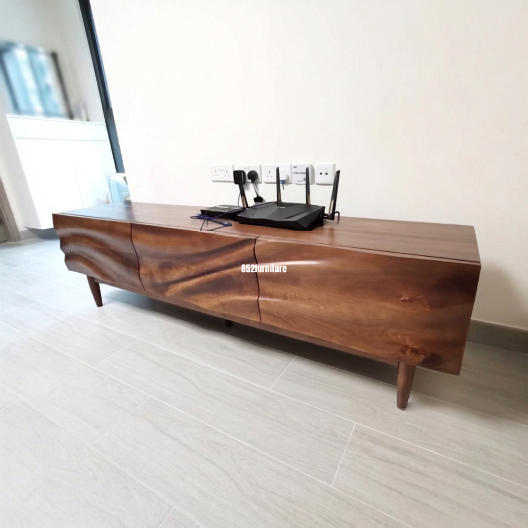 (包送貨安裝 | Delivery and Assembly Included) A321水紋實木電視櫃 (solid wood tv cabinet)