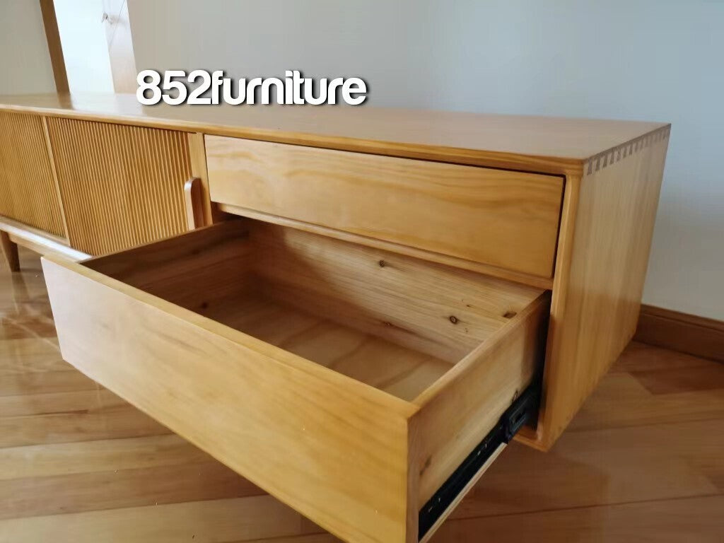 (包送貨安裝 | Delivery and Assembly Included) A034原木千頁電視櫃 (tv cabinet)