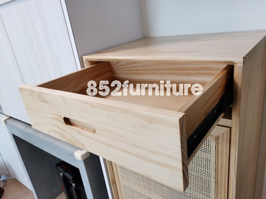 (包送貨安裝 | Delivery and Assembly Included) A132 日式藤織面實木鞋櫃 (rattan shoe cabinet)