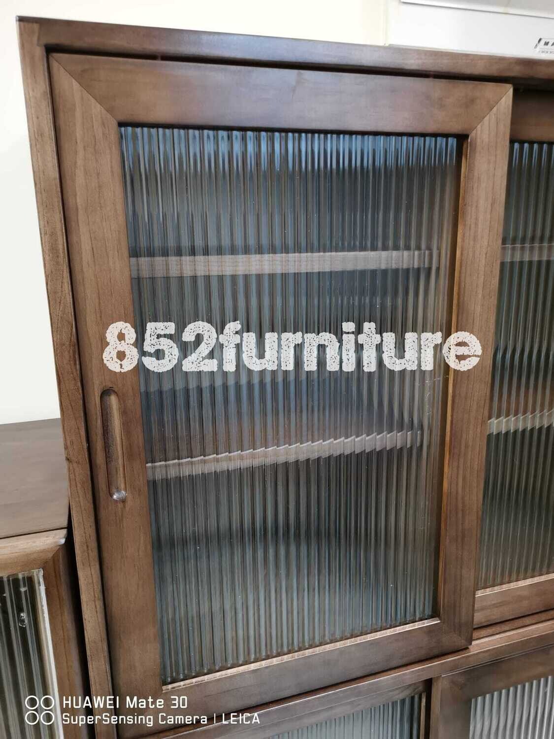 (包送貨安裝 | Delivery and Assembly Included) A118 日式長虹玻璃實木餐櫃 (dining sideboard)