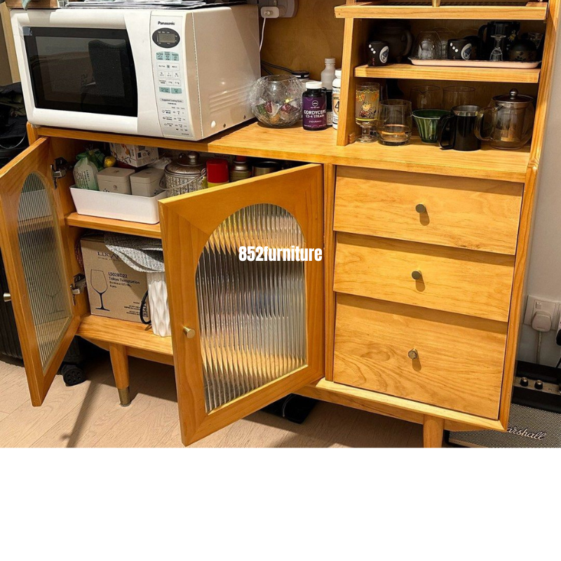 (包送貨安裝 | Delivery and Assembly Included) A435長虹玻璃餐櫃 (Reeded glass sideboard)