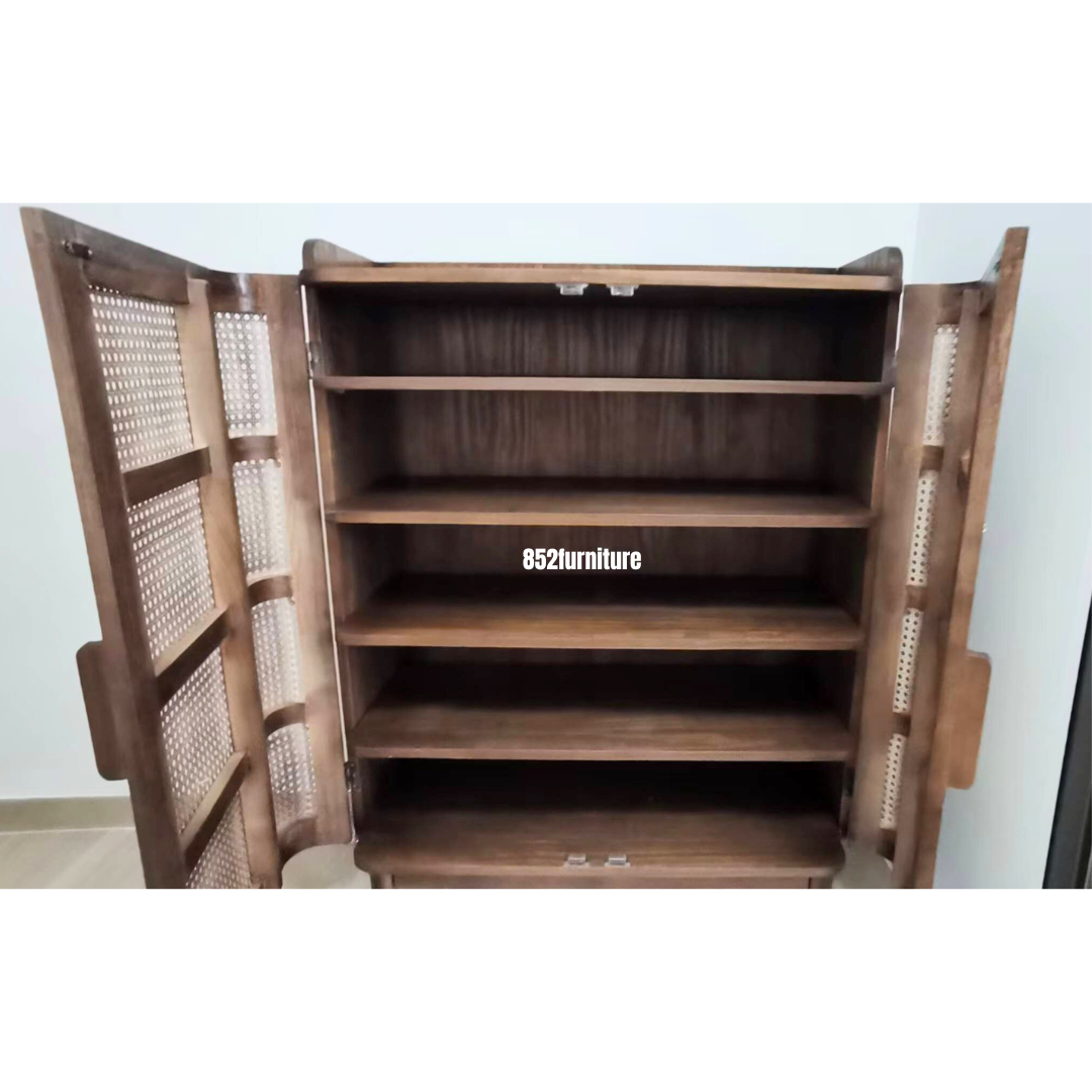 (包送貨安裝 | Delivery and Assembly Included) A120 簡約藤織面鞋櫃 (rattan shoe cabinet)