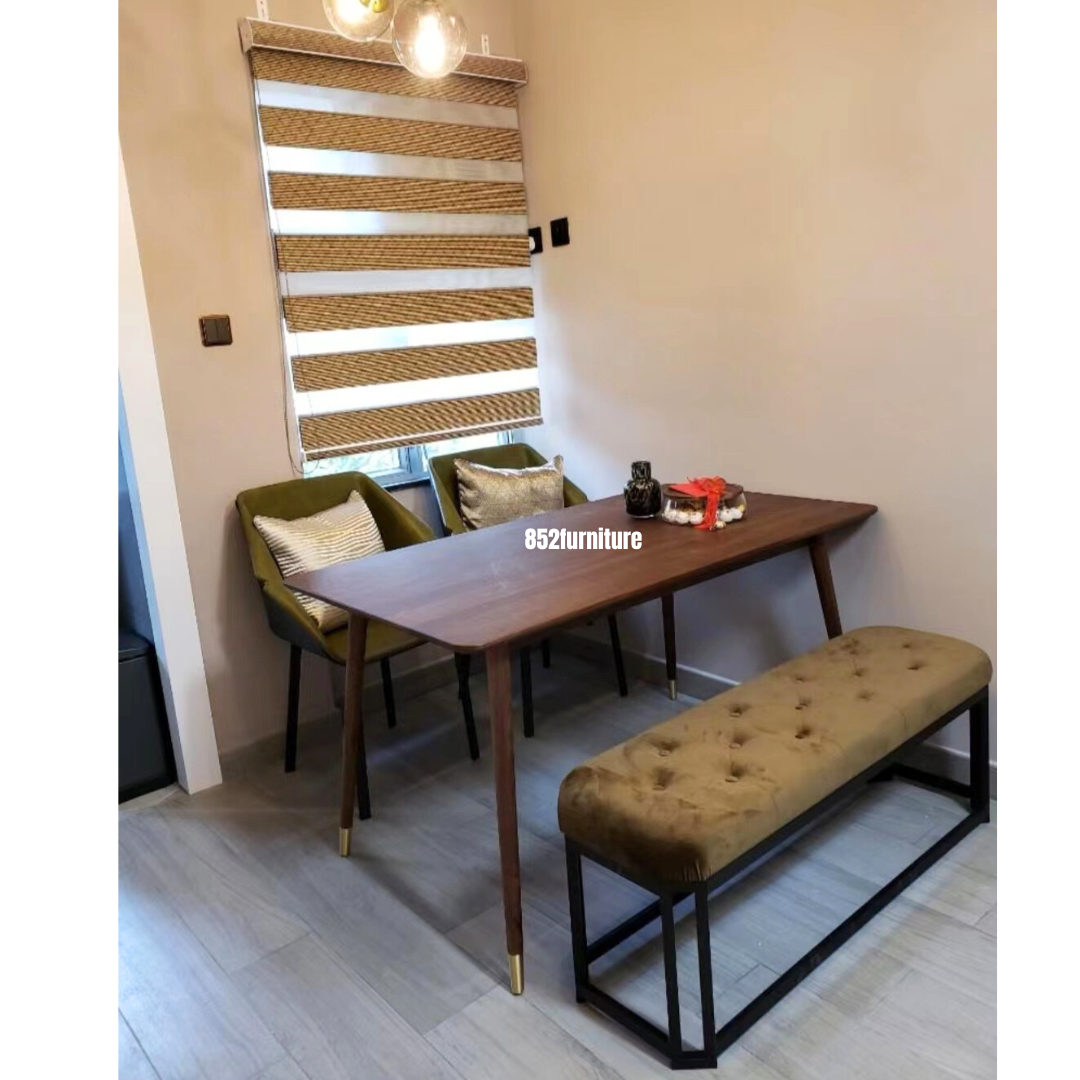 (包送貨安裝 | Delivery and Assembly Included) A206 北歐黑胡桃木餐桌 (walnut dining table)