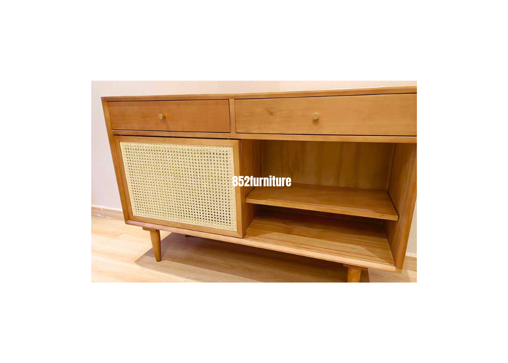 (包送貨安裝 | Delivery and Assembly Included) A077藤織門餐邊櫃(rattan door dining sideboard)