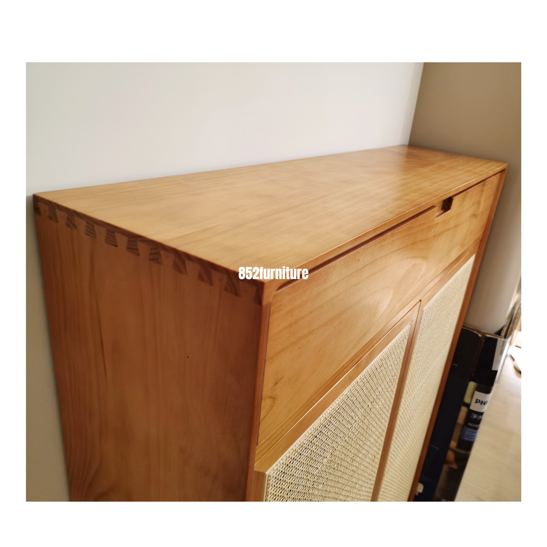 (包送貨安裝 | Delivery and Assembly Included) A266日式藤面鞋櫃(Rattan shoe cabinet)