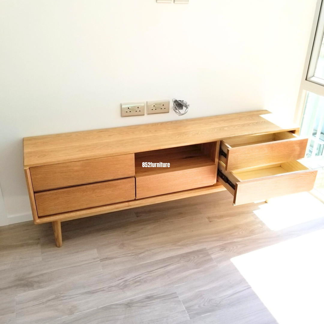 (包送貨安裝 | Delivery and Assembly Included) A345日式橡木電視櫃 (Oak tv cabinet)