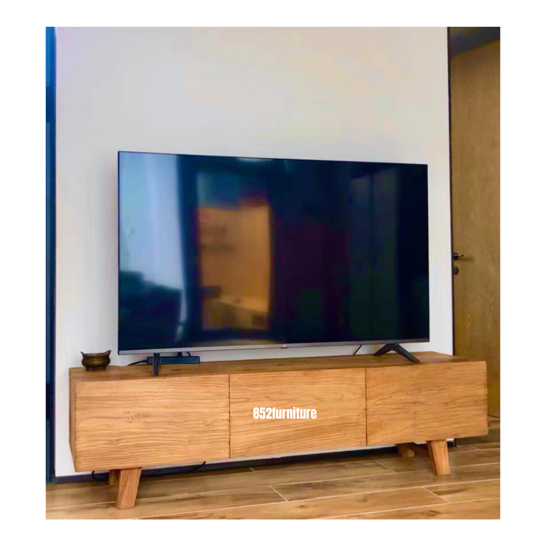 (包送貨安裝 | Delivery and Assembly Included) A456老榆木電視櫃 (Elm Tv Cabinet)