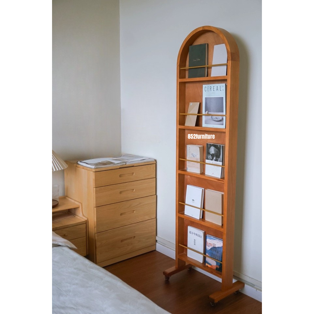 (包送貨安裝 | Delivery and Assembly Included) A494木制旋轉全身鏡 (wooded rotating full-length mirror)