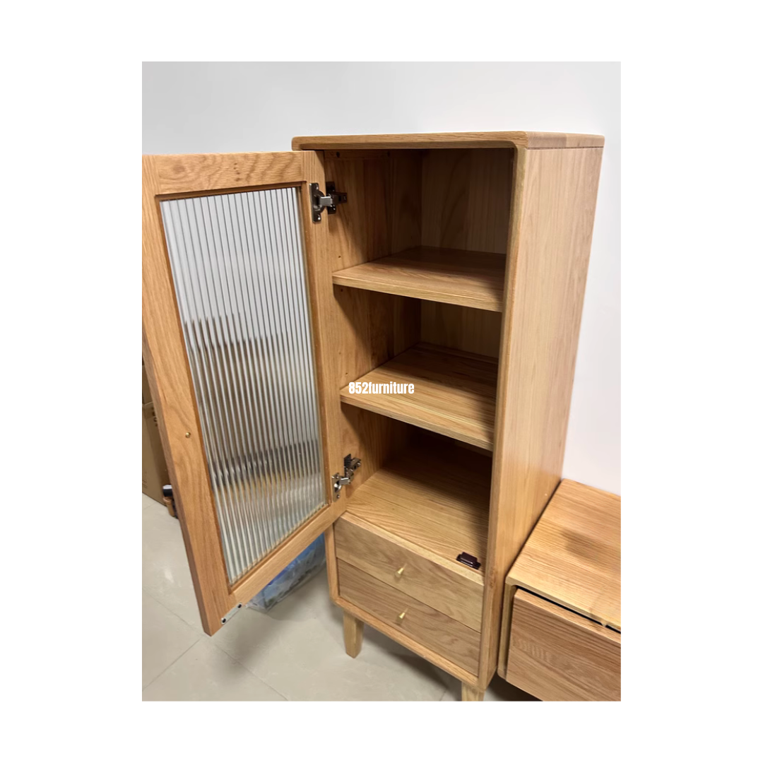 (包送貨安裝 | Delivery and Assembly Included) A372日式實木展示櫃 (Wooden display cabinet)