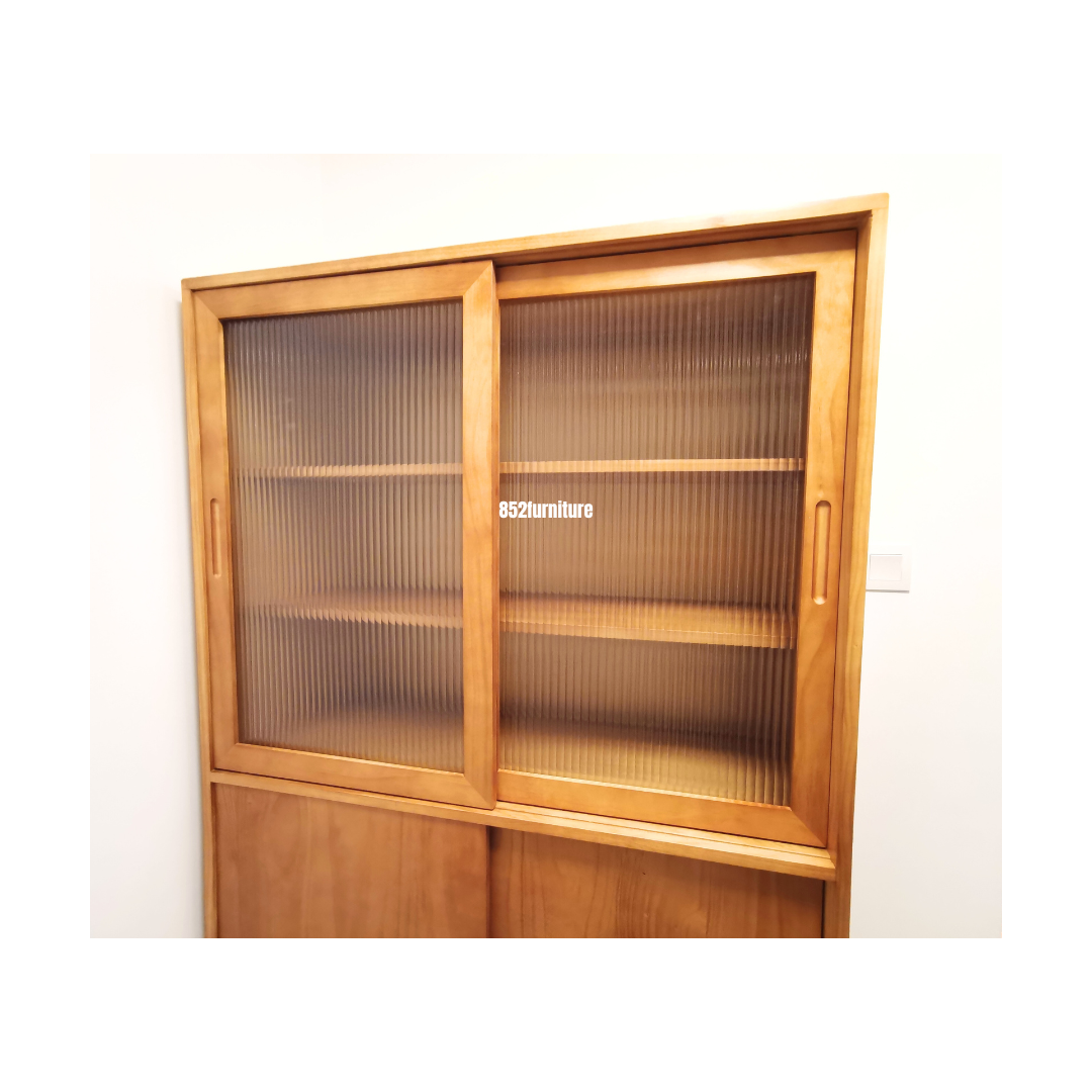 (包送貨安裝 | Delivery and Assembly Included) A536日式玻璃書櫃 (Wooden bookshelf)