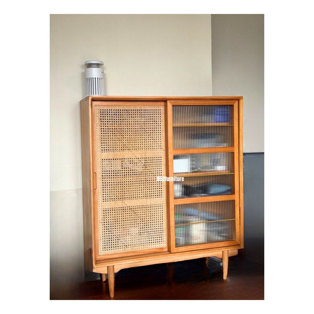 (包送貨安裝 | Delivery and Assembly Included) A564藤面書櫃 (Rattan Bookshelf)