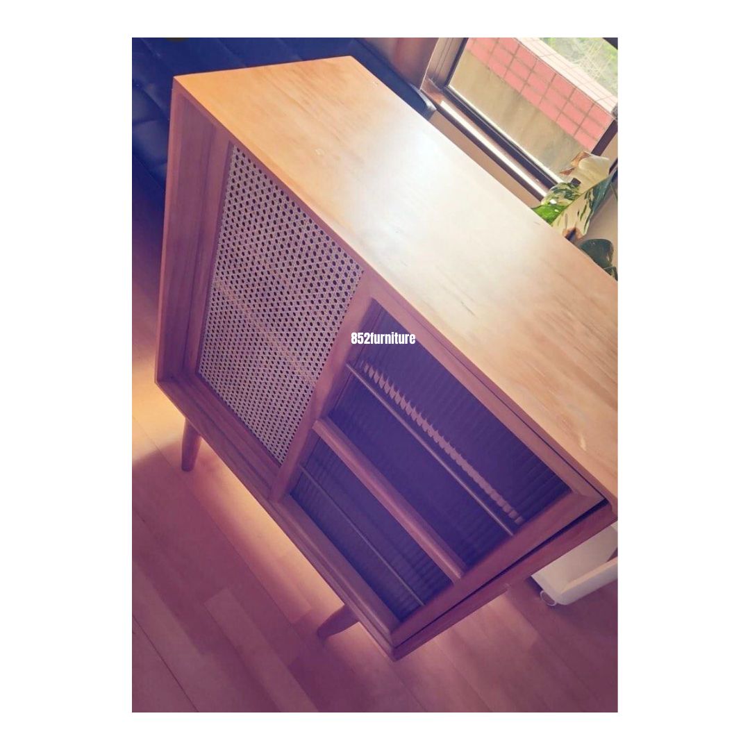 (包送貨安裝 | Delivery and Assembly Included) A581藤織門餐邊櫃(rattan dining sideboard)