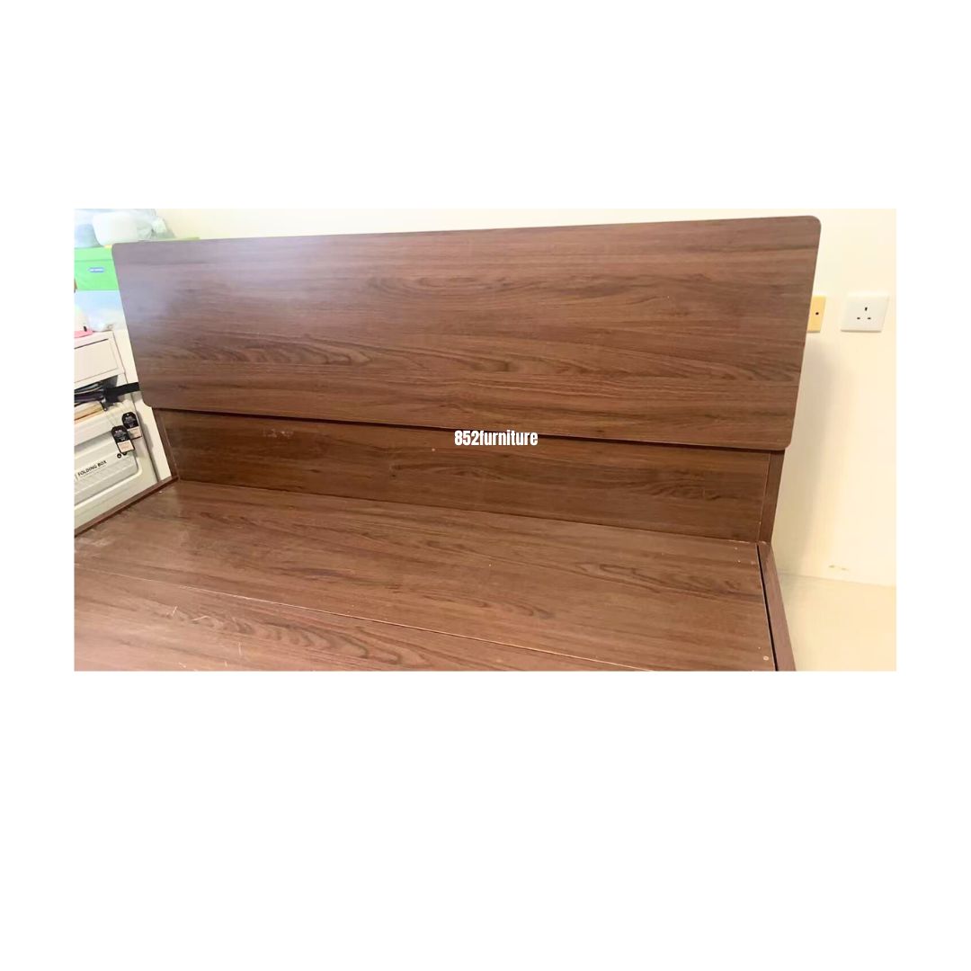 (包送貨安裝 | Delivery and Assembly Included) A584油壓木大床 (wooden hydraulic press bed frame)