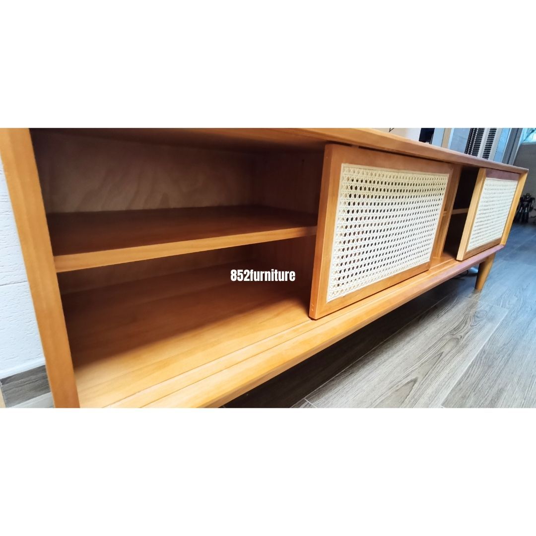 (包送貨安裝 | Delivery and Assembly Included) A169日式藤面電視櫃 (Rattan tv cabinet)