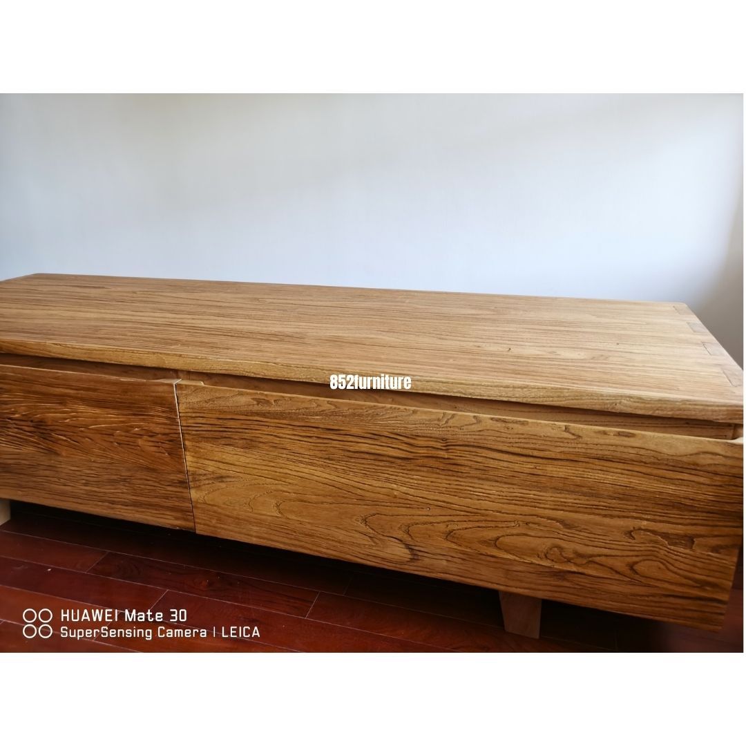 (包送貨安裝 | Delivery and Assembly Included) A257老榆木電視櫃 (Elm Tv Cabinet)