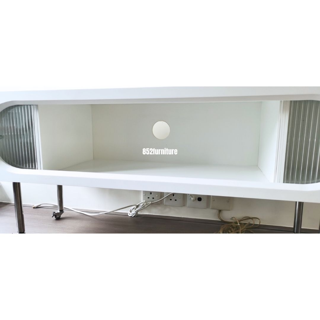 (包送貨安裝 | Delivery and Assembly Included) A191复古玻璃電視櫃 (Retro tv cabinet)