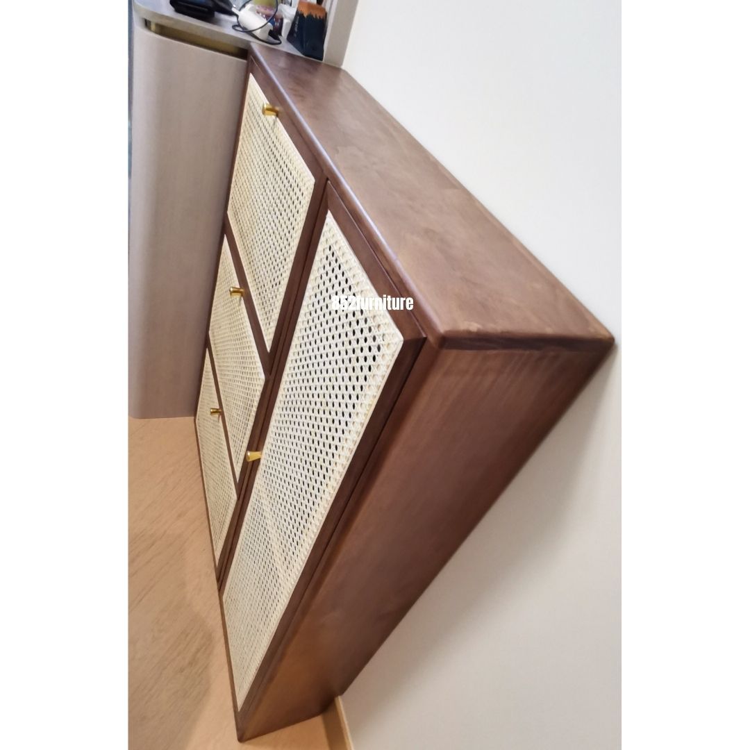 (包送貨安裝 | Delivery and Assembly Included) A155日式藤面鞋櫃(Rattan shoe cabinet)