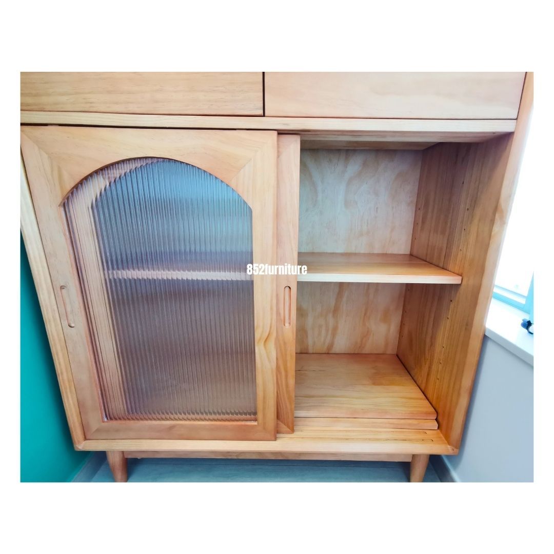 (包送貨安裝 | Delivery and Assembly Included) A074長虹玻璃餐邊櫃 (Wooden sideboard)