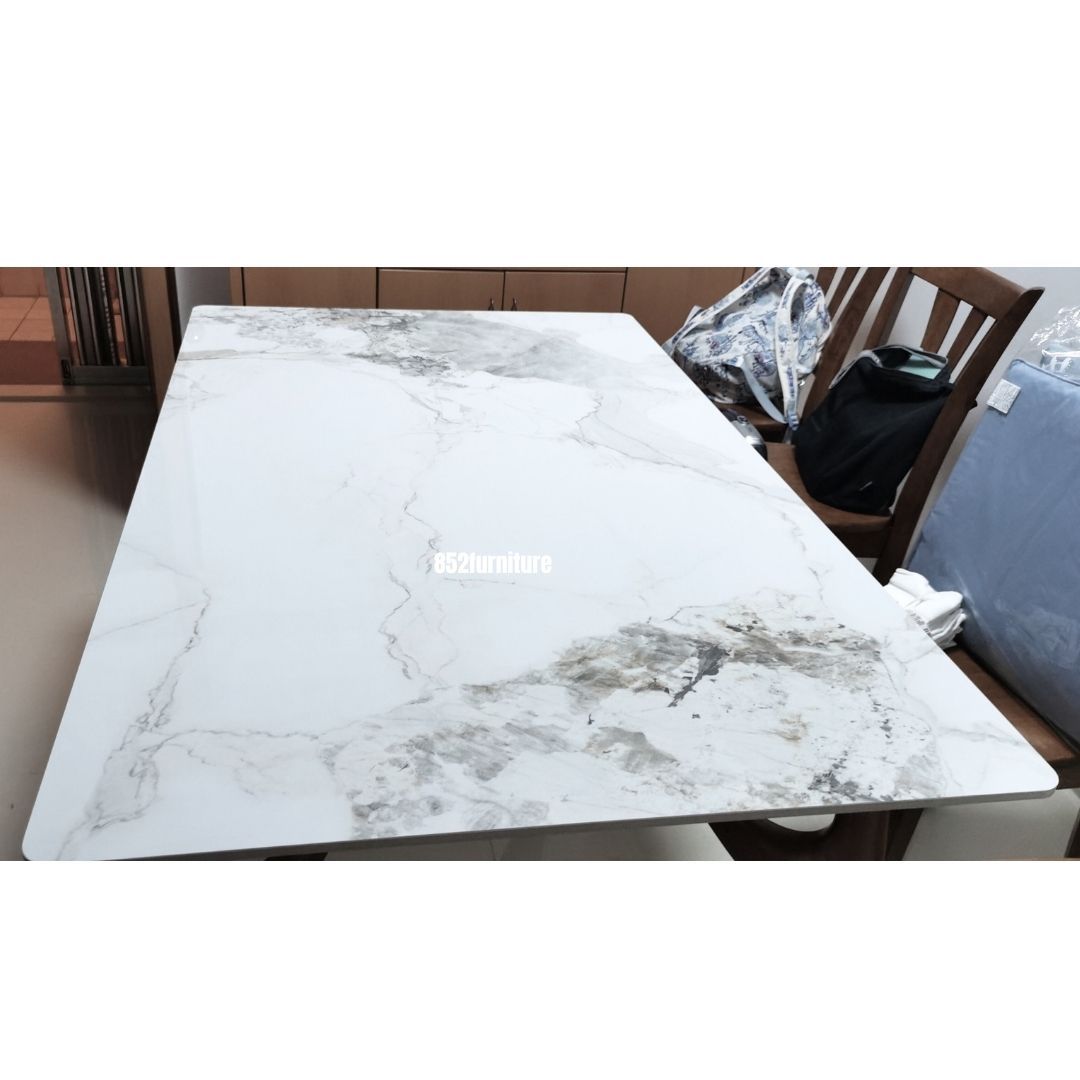 (包送貨安裝 | Delivery and Assembly Included) A176意式岩板餐桌(Slate Dining Table)