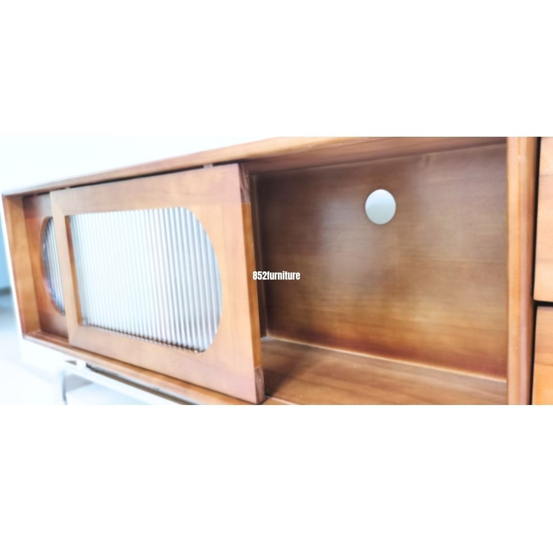(包送貨安裝 | Delivery and Assembly Included) A174日式玻璃電視櫃 (Wooden tv cabinet)