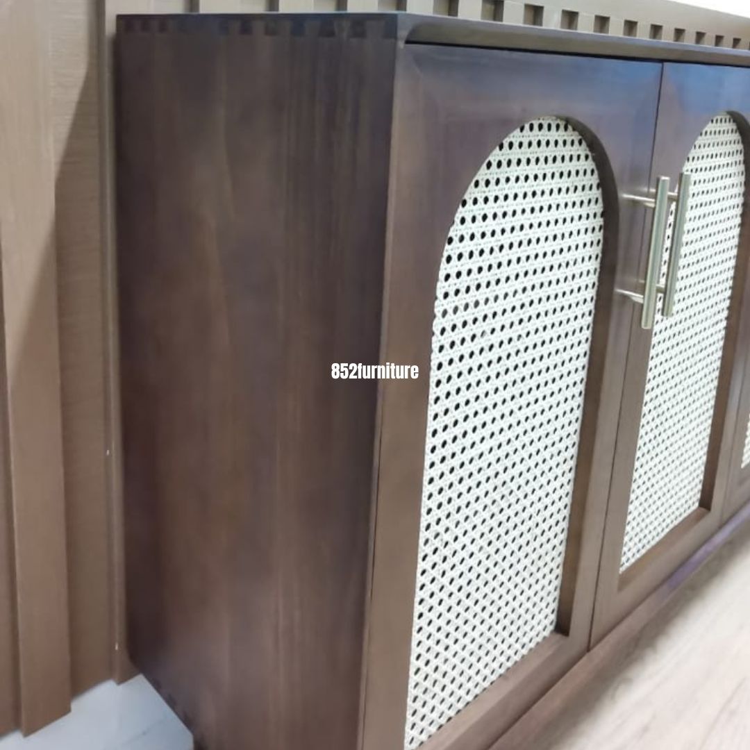 (包送貨安裝 | Delivery and Assembly Included) A324日式藤面餐邊櫃 (rattan dining sideboard)