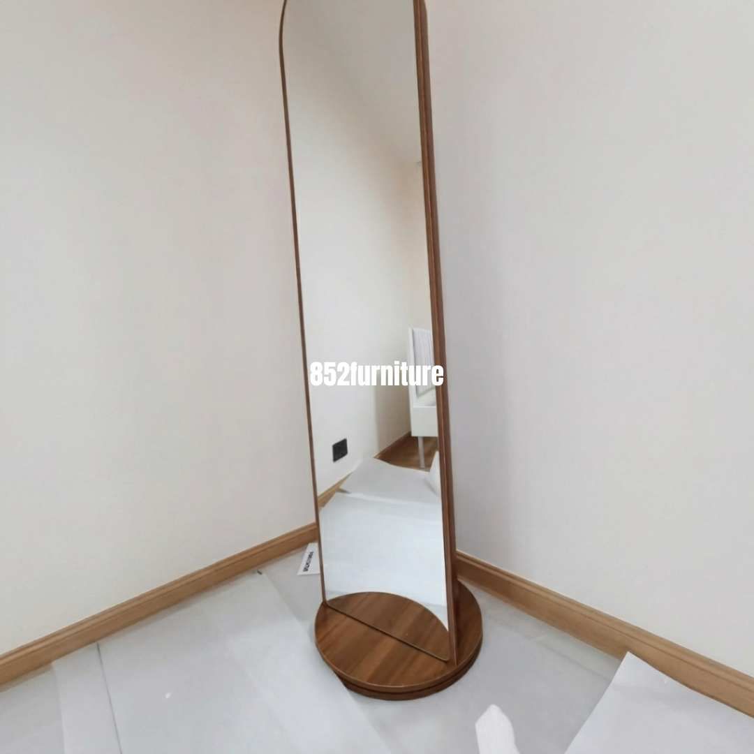 (包送貨安裝 | Delivery and Assembly Included) A493木制旋轉全身鏡 (Wooden rotating full-length mirror)