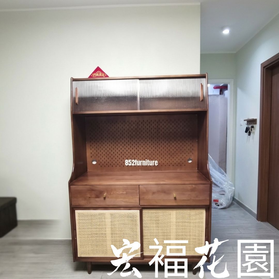 (包送貨安裝 | Delivery and Assembly Included) A019藤織面餐邊櫃 (Rattan Dining sideboard)
