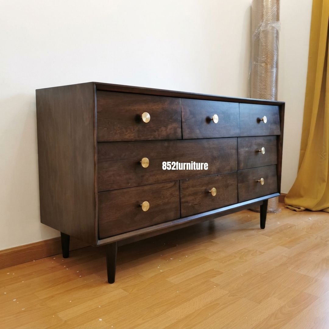 (包送貨安裝 | Delivery and Assembly Included) A101 實木九斗櫃 (Chest of drawers)