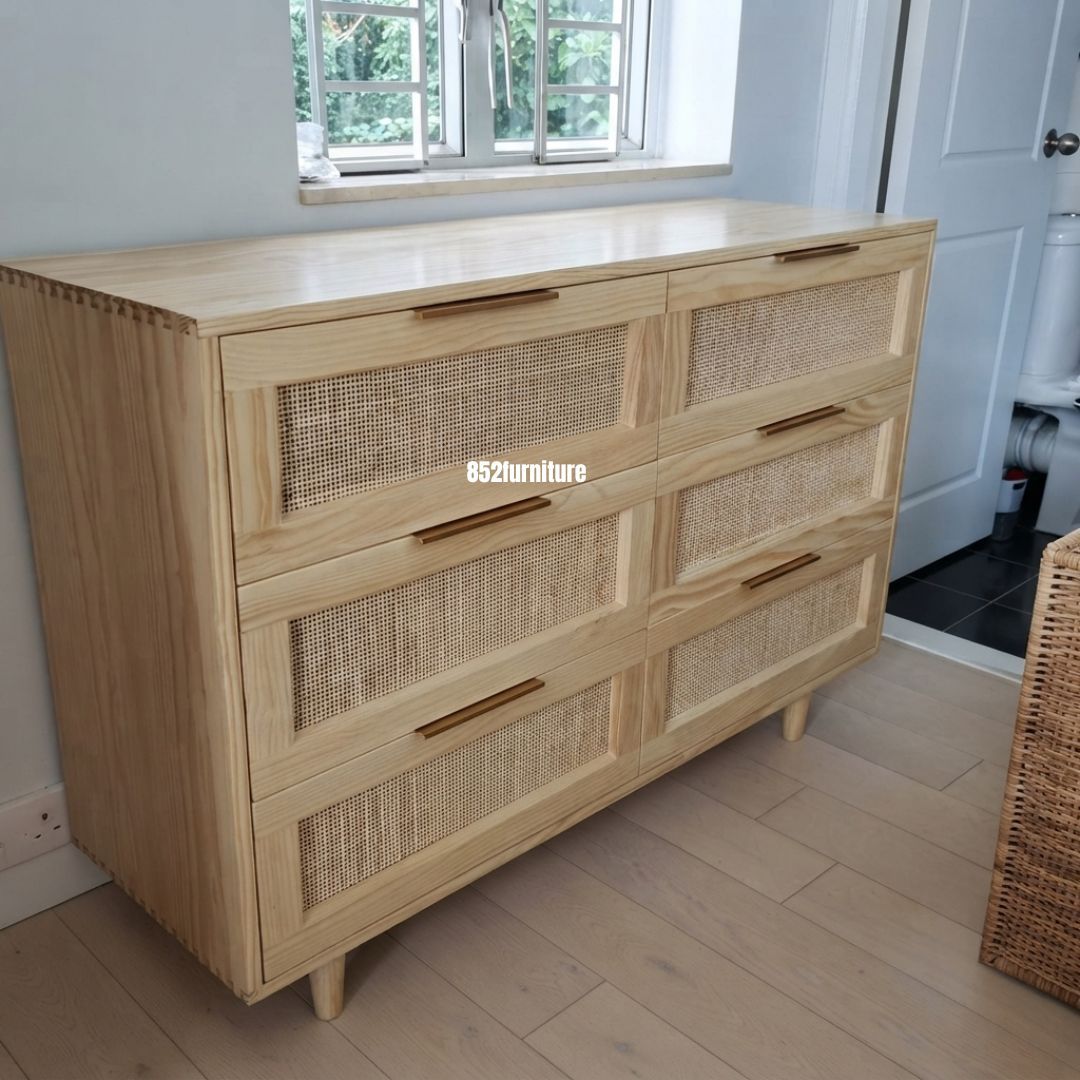 (包送貨安裝 | Delivery and Assembly Included) A228 日式藤面斗櫃 (Rattan Chest of drawers)