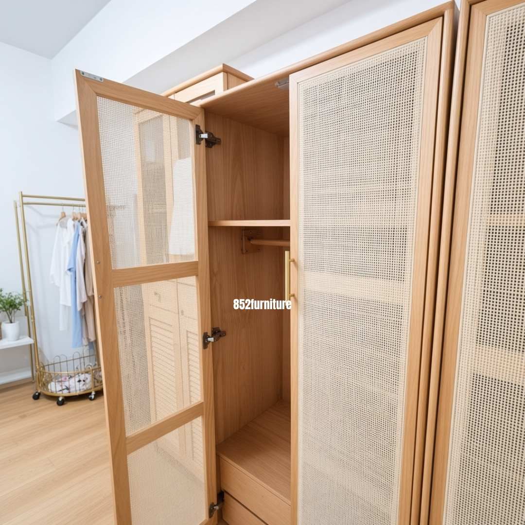 (包送貨安裝 | Delivery and Assembly Included) A259 藤面衣櫃 (Rattan Wardrobe)