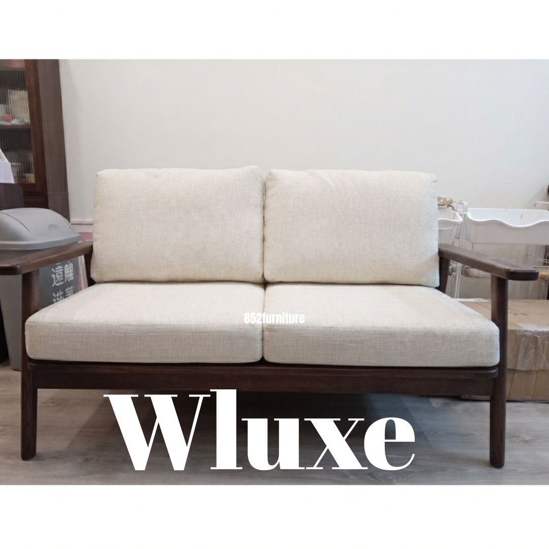 (包送貨安裝 | Delivery and Assembly Included) A410日式木制布梳化 (Fabric Sofa)