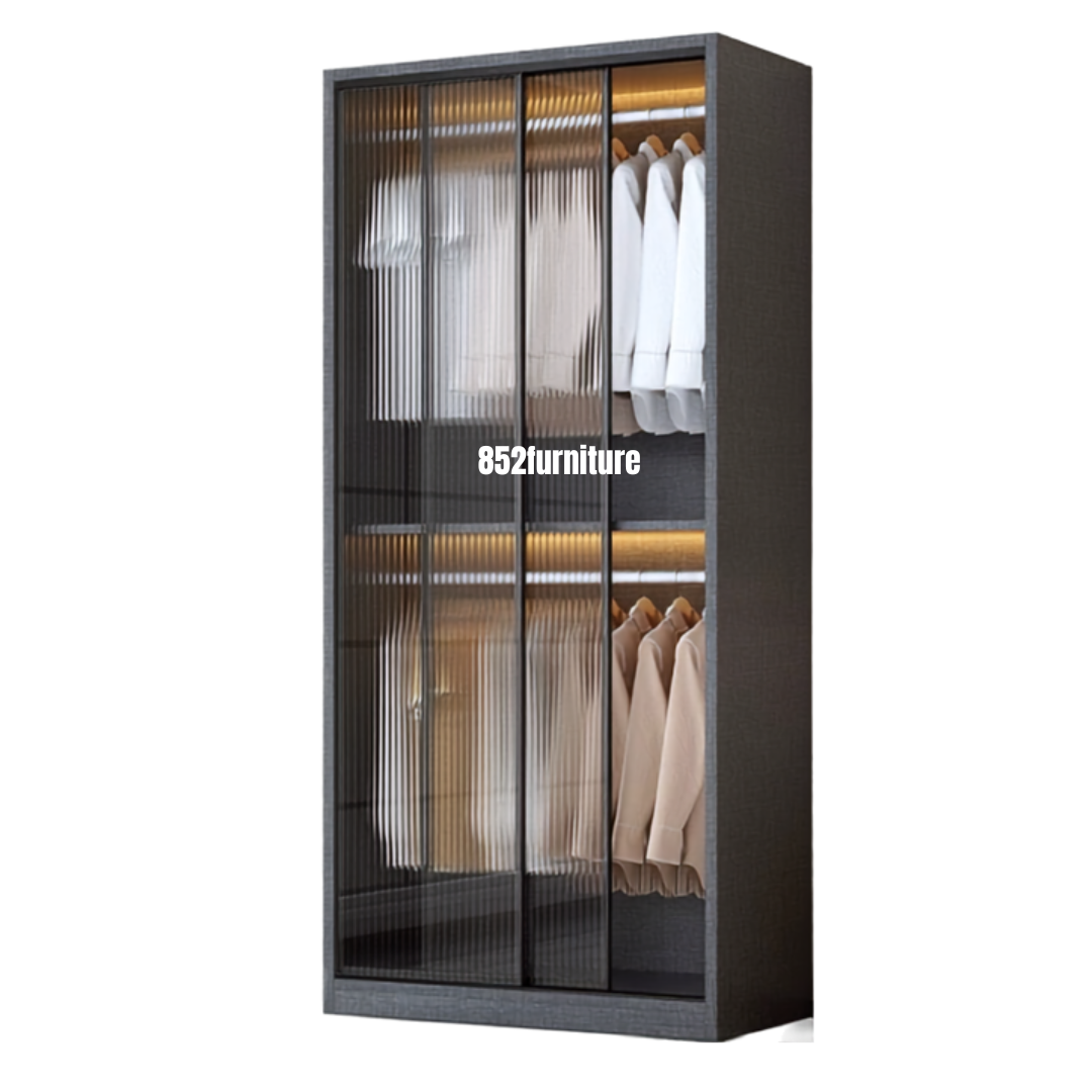(包送貨安裝 | Delivery and Assembly Included) A630 趟門衣櫃 (Wooden sliding door wardrobe)