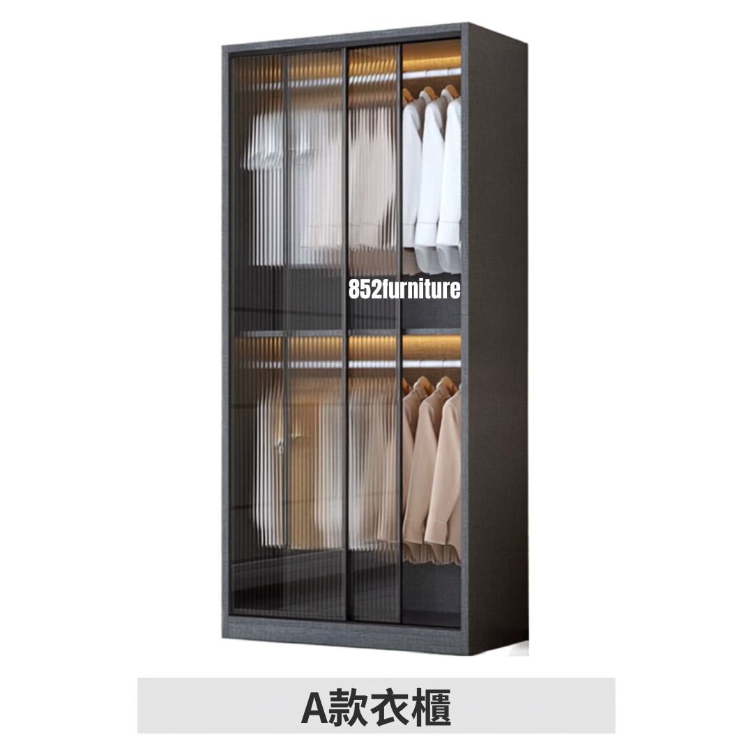 (包送貨安裝 | Delivery and Assembly Included) A630 趟門衣櫃 (Wooden sliding door wardrobe)