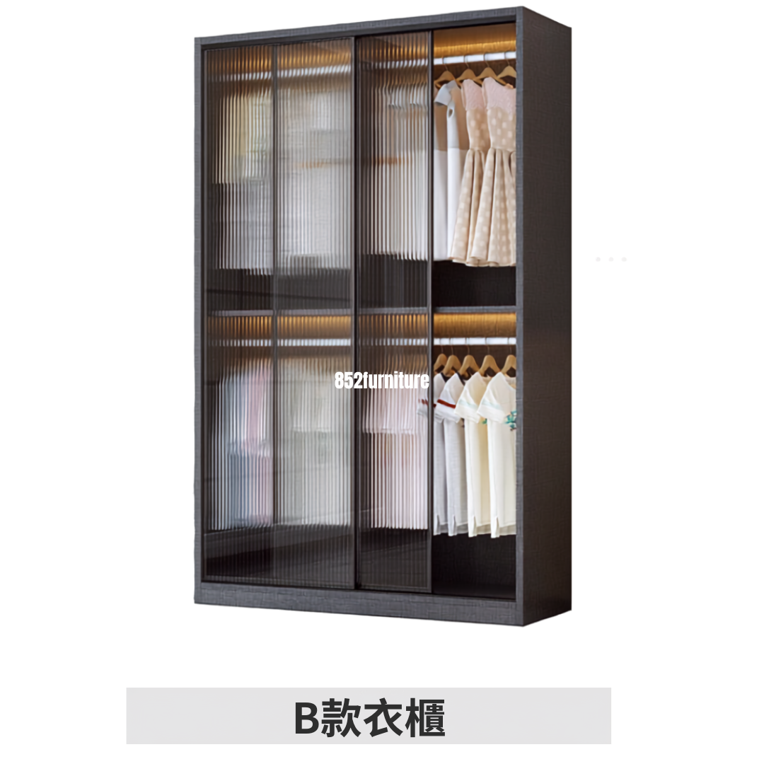 (包送貨安裝 | Delivery and Assembly Included) A630 趟門衣櫃 (Wooden sliding door wardrobe)