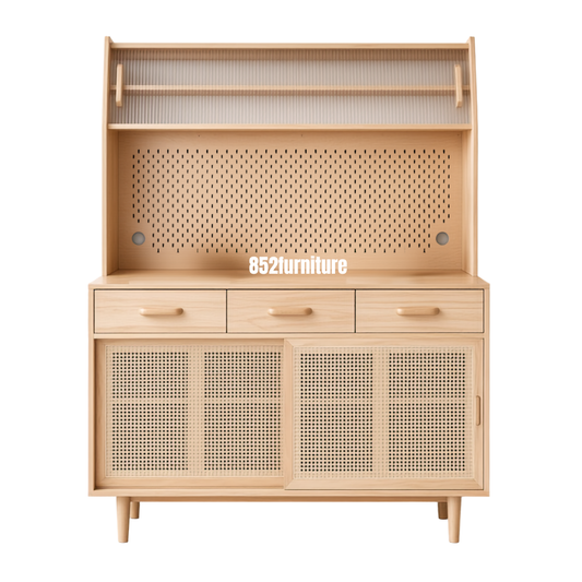(包送貨安裝 | Delivery and Assembly Included) A561 藤織面餐邊櫃 (Rattan Dining sideboard)