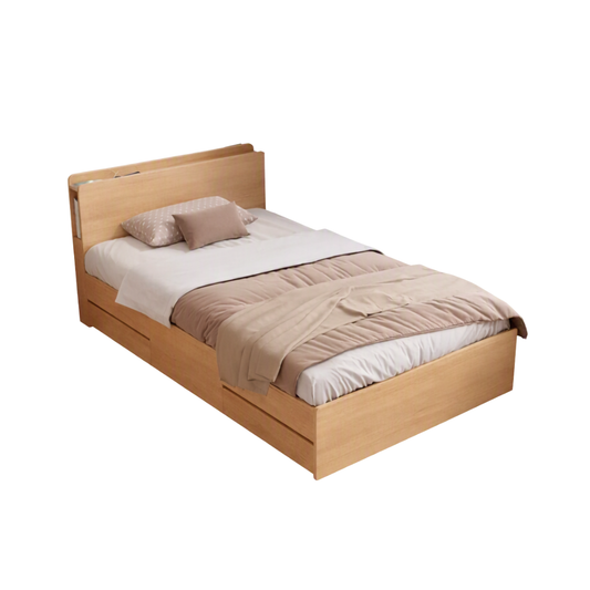 (包送貨安裝 | Delivery and Assembly Included) A635 儲物木制大床(Wooden bed frame)