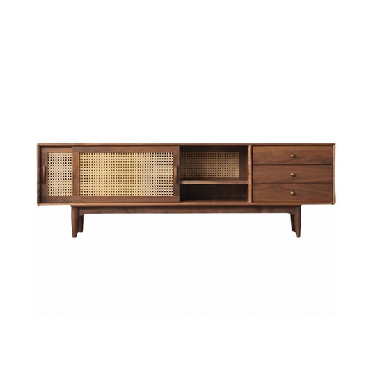 (包送貨安裝 | Delivery and Assembly Included)  A202藤面日式電視櫃(Rattan Tv Cabinet)