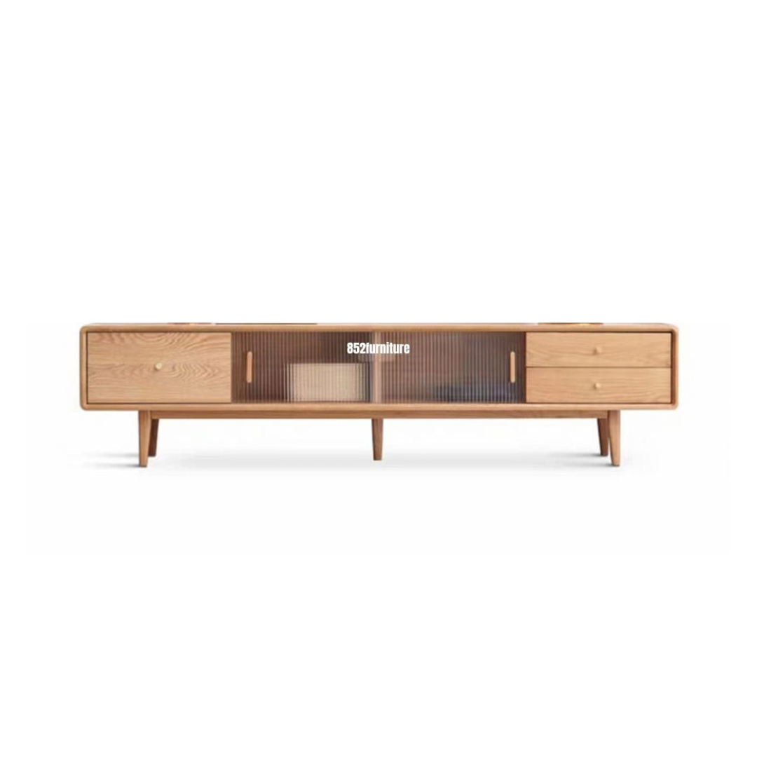 (包送貨安裝 | Delivery and Assembly Included) A614 日式長虹玻璃電視櫃 (tv cabinet)