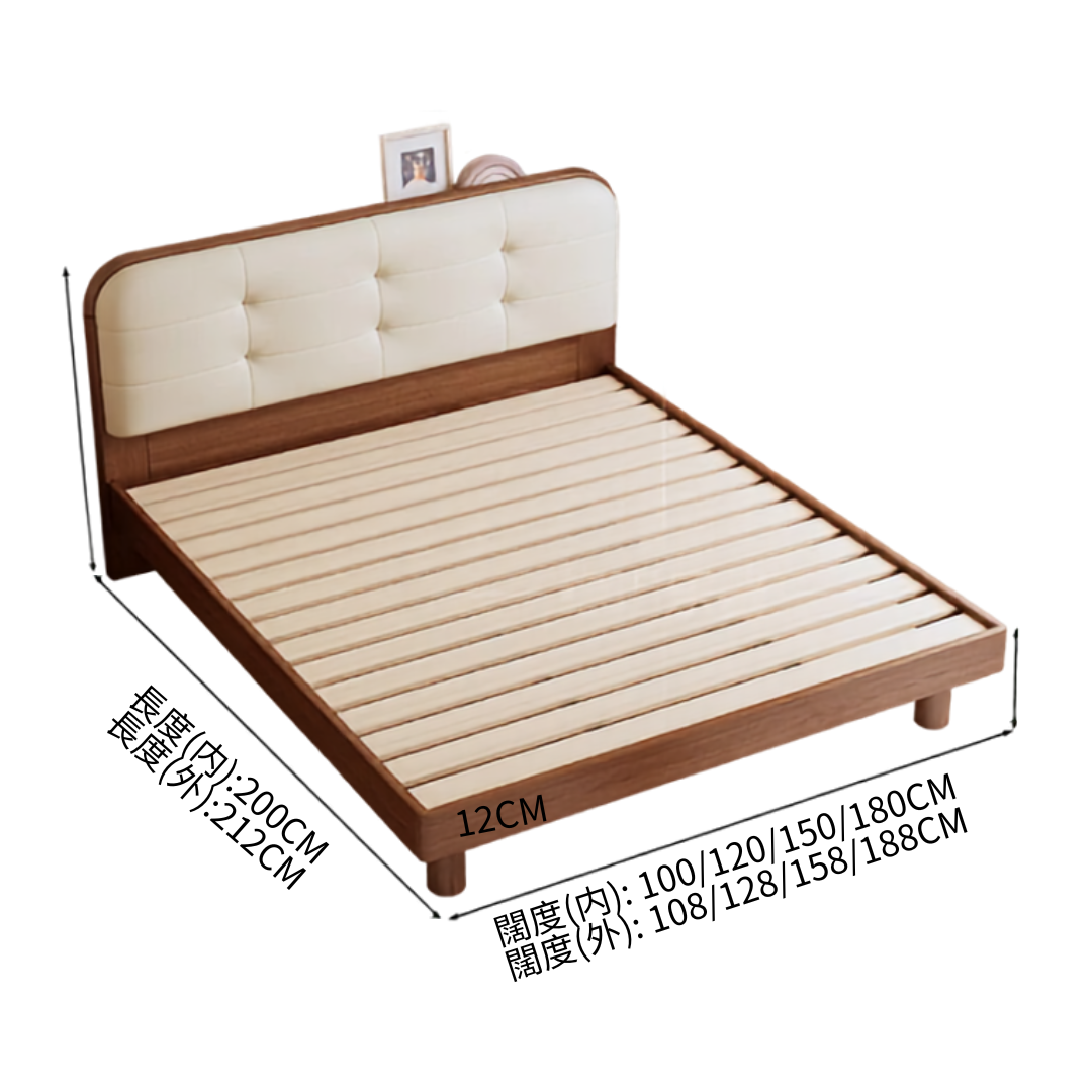 (包送貨安裝 | Delivery and Assembly Included) A631木制大床(Wooden bed frame)