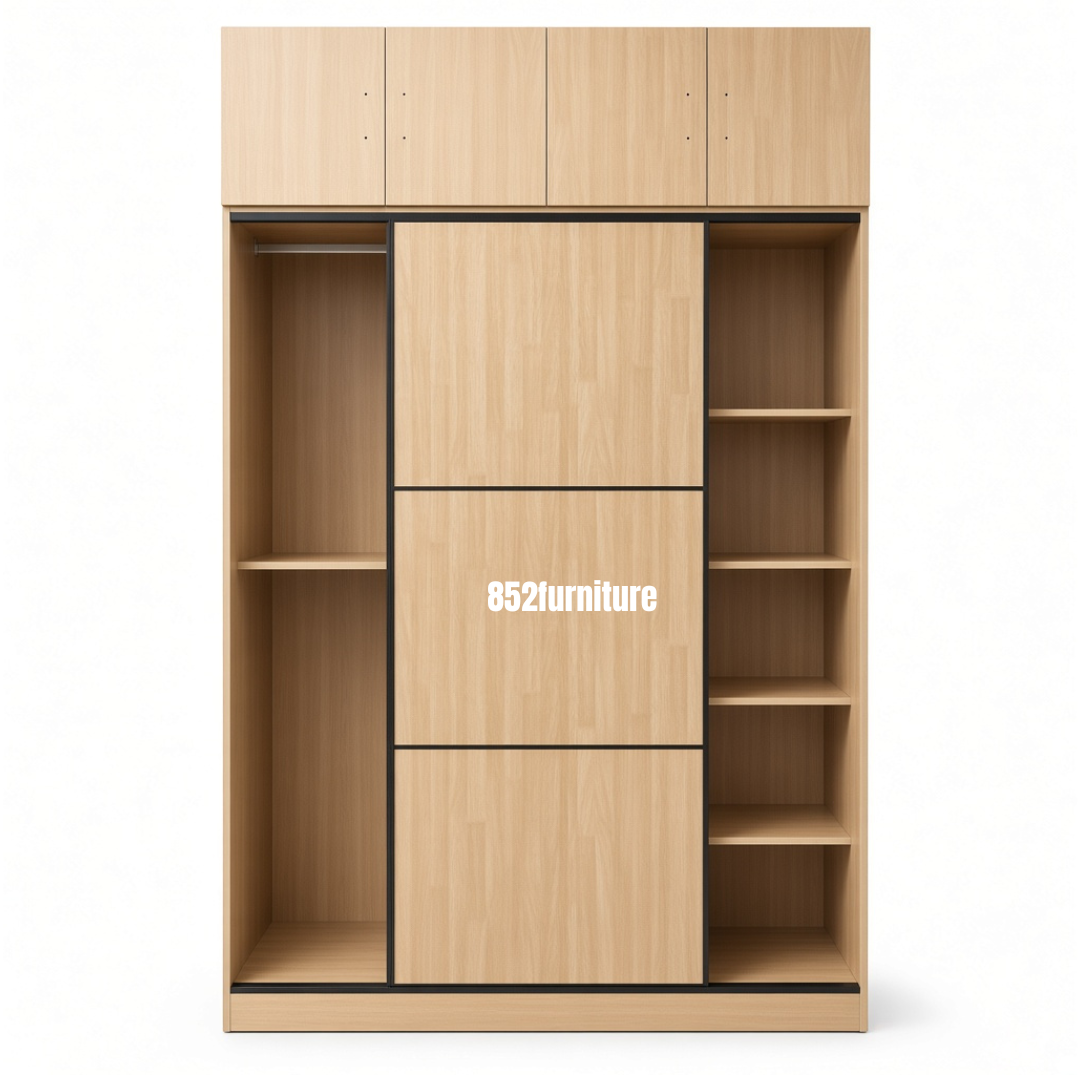 (包送貨安裝 | Delivery and Assembly Included) A632 趟門衣櫃 (Wooden sliding door wardrobe)