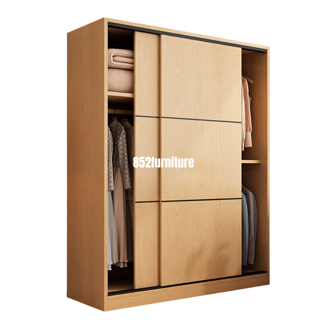 (包送貨安裝 | Delivery and Assembly Included) A632 趟門衣櫃 (Wooden sliding door wardrobe)
