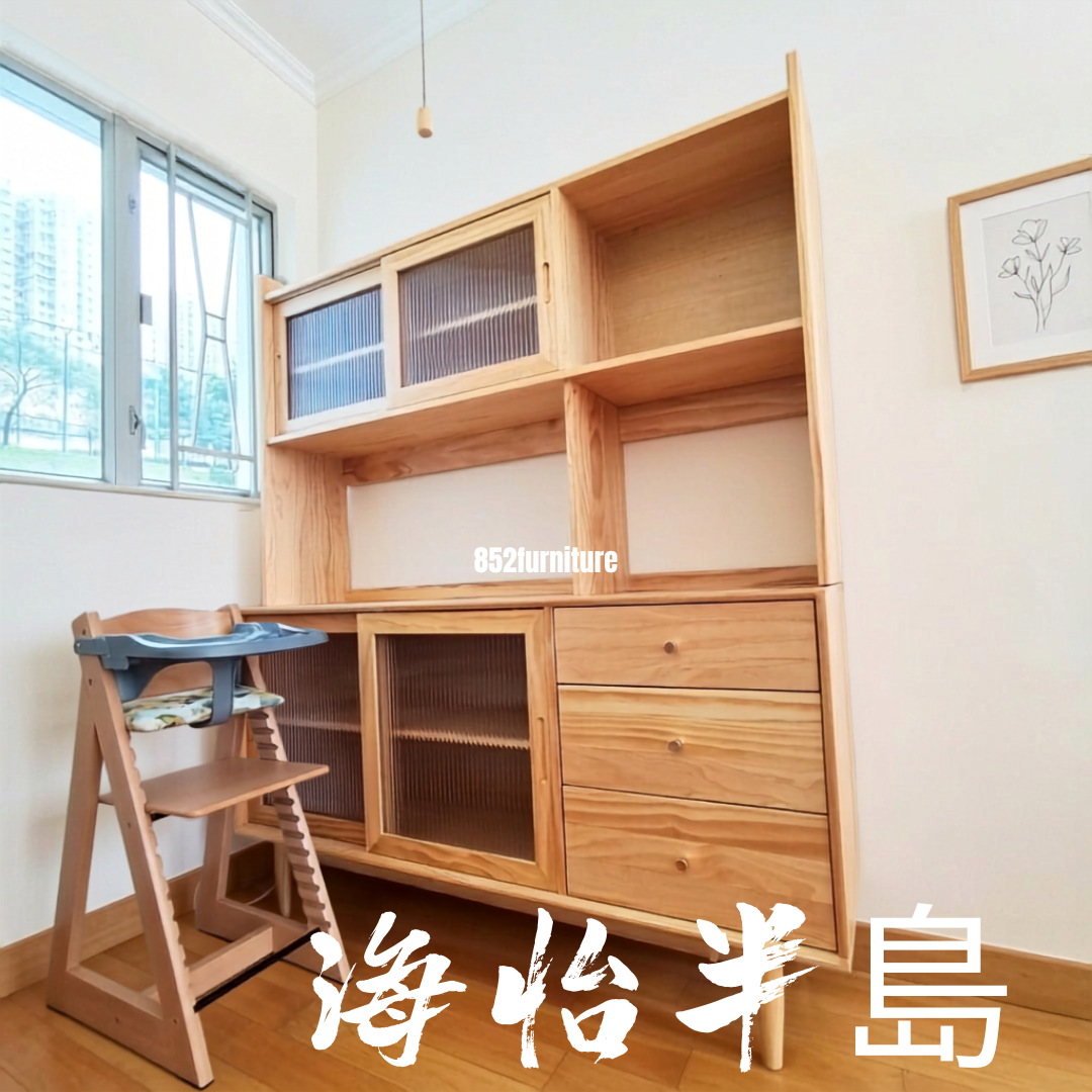 (包送貨安裝 | Delivery and Assembly Included) A066實木餐邊櫃 (dining sideboard)