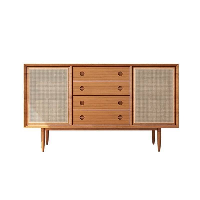 (包送貨安裝 | Delivery and Assembly Included) A006 日式藤織躺門餐邊櫃 (rattan dining sideboard)