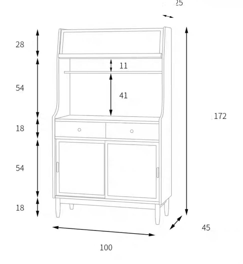 (包送貨安裝 | Delivery and Assembly Included)  A019藤織面餐邊櫃 (Rattan Dining sideboard)