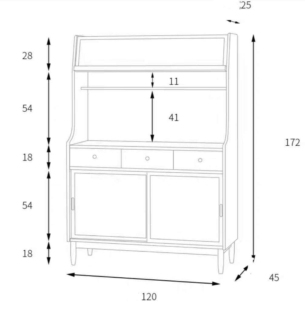 (包送貨安裝 | Delivery and Assembly Included)  A019藤織面餐邊櫃 (Rattan Dining sideboard)