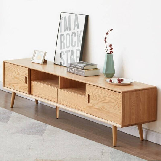 (包送貨安裝 | Delivery and Assembly Included)  A021 簡約實木電視櫃 (tv cabinet)