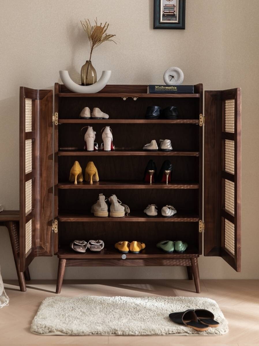 (包送貨安裝 | Delivery and Assembly Included)  A120 簡約藤織面鞋櫃 (rattan shoe cabinet)