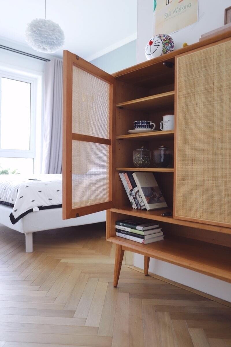 (包送貨安裝 | Delivery and Assembly Included) A147 簡約藤織面鞋櫃 (rattan shoe cabinet)