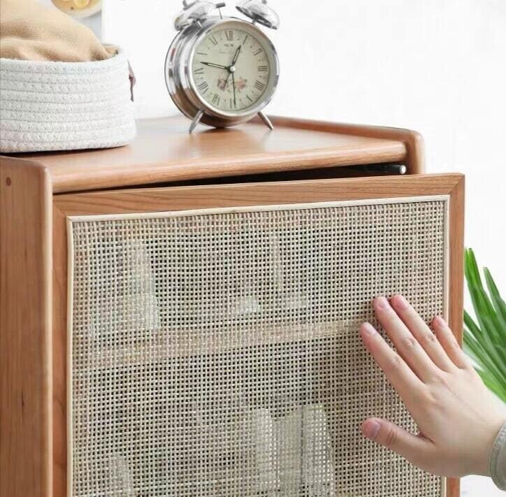 (包送貨安裝 | Delivery and Assembly Included) A132 日式藤織面實木鞋櫃 (rattan shoe cabinet)