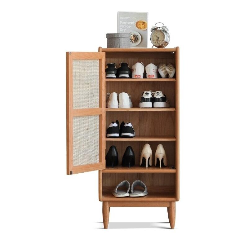 (包送貨安裝 | Delivery and Assembly Included) A132 日式藤織面實木鞋櫃 (rattan shoe cabinet)